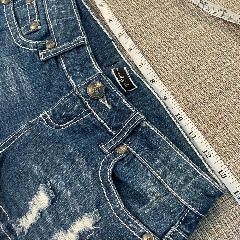 Soundgirl Distressed Jean Short Shorts - Picture 6 of 7